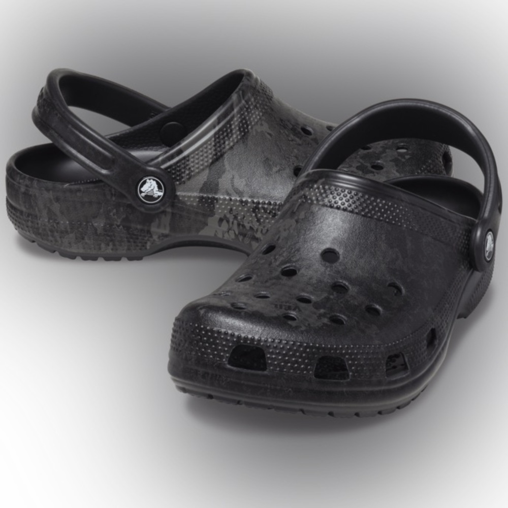 Black/Gray Camo Crocs